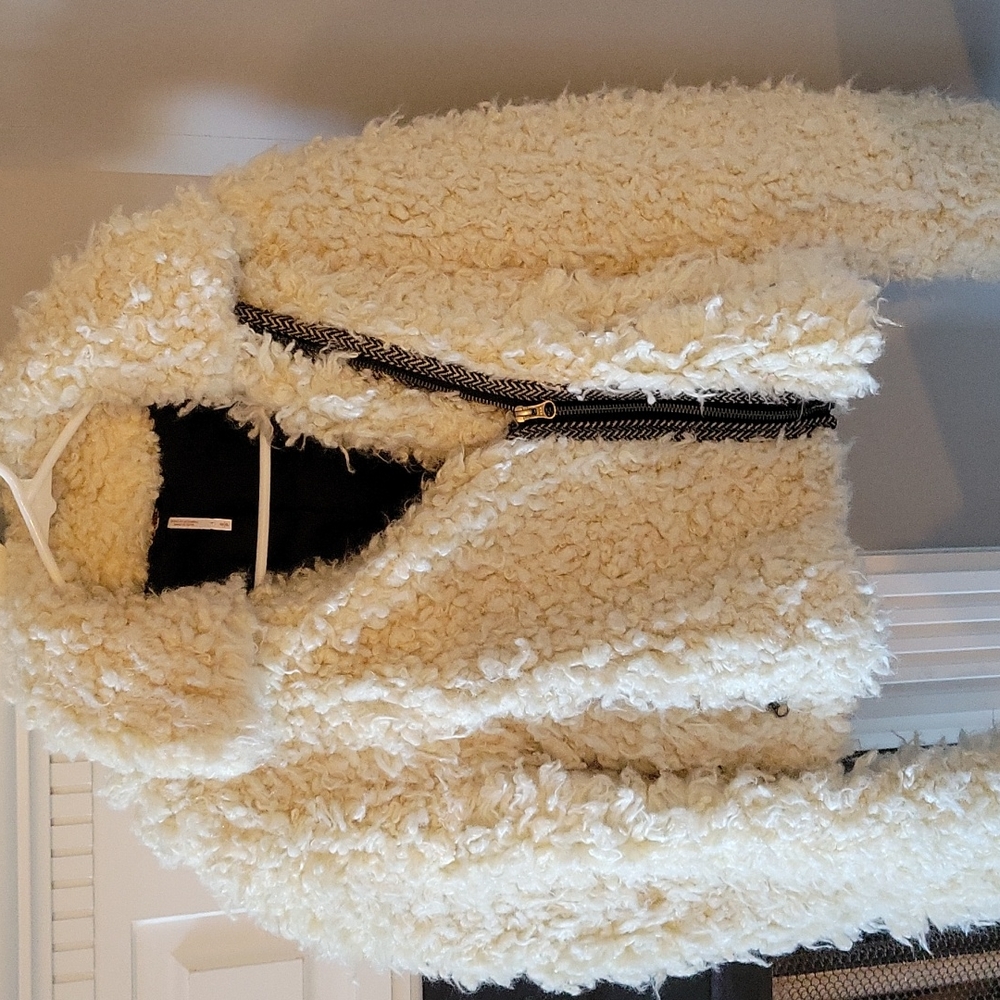 Free People Crop Teddy Jacket.